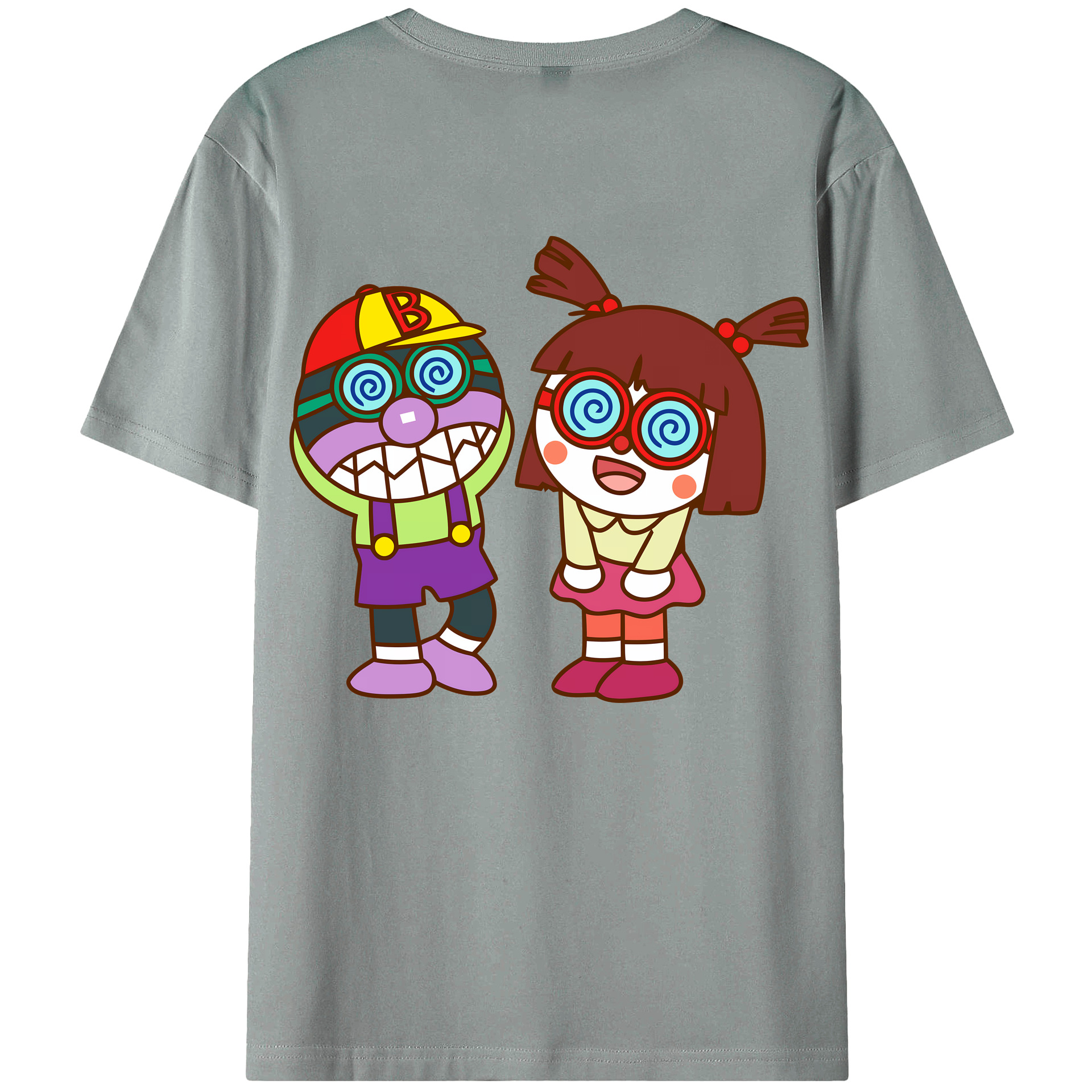 （画像用） アンパンマン Anpanman 綿100％ メンズ半袖Tシャツ（バックプリント） 通気性